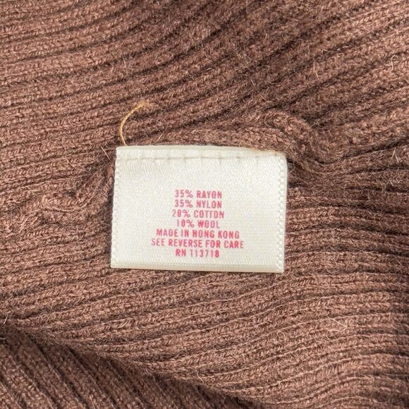 Aeropostale Sweater Juniors Large Brown Ribbed Henley AERO‎ 80s 90s Y2K Vintage - Picture 7 of 9